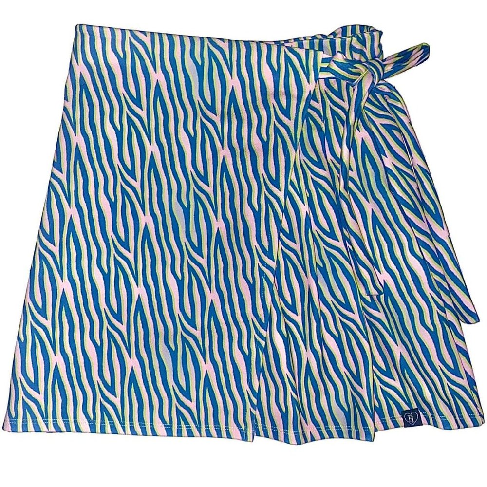 Y2K Cyber Punk Zebra Print Wrap Skirt